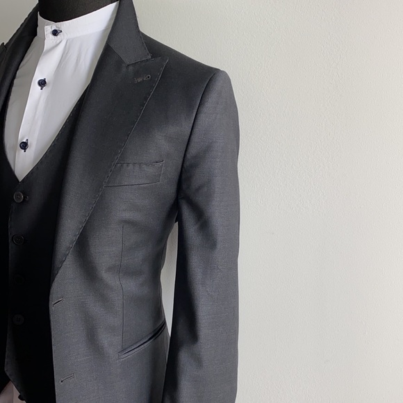 Peak Lapel Hand Stitched 3P Suit 50R | US 40R - Picture 14 of 16